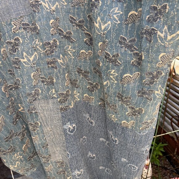 Magnolia Pearl Denim Blue Linen Good Fortune Kimono - Picture 4 of 16